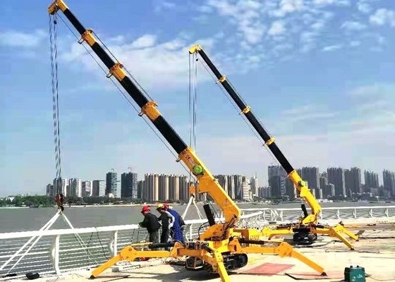 Сверхмощный мини кран на гусеничном ходе телескопичное 8T паука